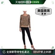 bcbgmaxazria圆领套头毛衣，-驼色黑色，组合美国奥莱直发