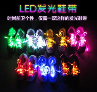 LED发光鞋带夜跑警示广场舞骑车气氛灯闪灯条演唱会排队闪光鞋带