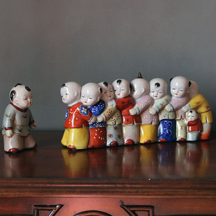 景德镇陶瓷工艺品创意家居，饰品新中式客厅复古瓷器人物装饰品摆件
