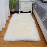 羊毛地毯卧室加厚皮毛一体，羊皮毯长毛绒床边地毯，羊毛垫子真皮可躺