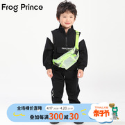 青蛙王子童装男童套装，2023秋季男款秋季小童洋气运动休闲长袖