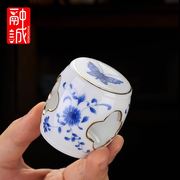 陶瓷盖置紫砂茶壶盖碗盖子配件白瓷，青花盖置壶盖，托茶具垫茶道摆件