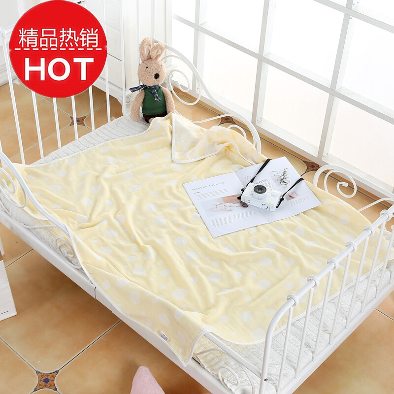 嬰兒浴巾雙層紗布童被方形浴巾寶寶兒童蓋被夏季薄款蓋毯抱被 黃在類目 牀上用品, 兒童牀品, 抱被中 - 來自Buy2taobao.com提供專業的淘寶代購服務
