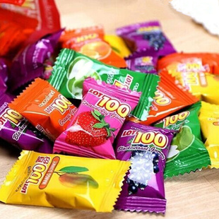 马来西亚进口一百份什果水果味，果汁糖果软糖500g散装喜糖芒果糖