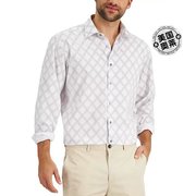alfani男式常规版型纽扣正装衬衫，-白色黑色美国奥莱直发