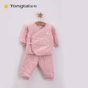 童泰新生婴儿儿衣服0-3月初生宝宝内衣纯棉和服上衣两用档套装