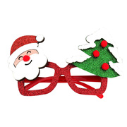圣诞节装饰品儿童道具圣诞节装饰用品镜框可爱卡通眼镜小朋友礼物