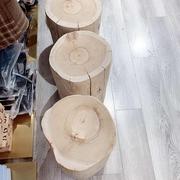 天然木墩子原木树桩实木圆凳树墩，换鞋凳木桩坐凳木头设计根雕凳子
