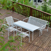 极速铁艺户外花园桌椅组合阳台休闲靠背椅子阳台庭院套装条理茶几