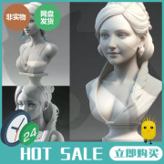 女性面部头部脸部头发发型，zbrush雕刻参考图片，设计素材资料合集