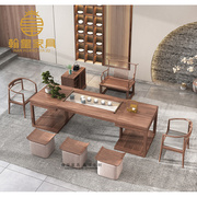 新中式禅意茶桌椅组合功夫泡茶台茶几茶室茶楼小户型实木家具定制