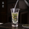 绿茶杯专用泡茶杯高端水晶玻璃，猴魁杯防烫单层透明高颜值夜光杯子