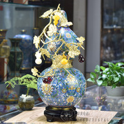 北京景泰蓝葫芦手工铜胎掐丝珐琅瓶中式家装花瓶摆件生日