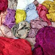 纯色真丝素绸缎布料桑蚕丝素色服装里衬面料丝绸零头布称斤卖