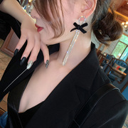S925银针小巧韩国气质耳环百搭简约网红性感耳钉女式镶钻耳坠耳夹