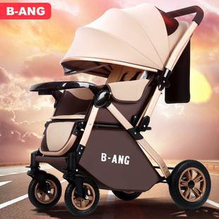 奔昂婴儿推车可坐可躺轻便折叠宝宝，伞车四轮减震儿童双向手推车子