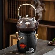 铁壶火碳炉风炉铸铁功夫茶具煮茶加热烧水取暖家用户外酒精木炭炉
