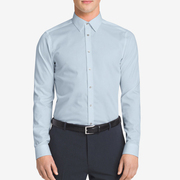 Calvin Klein/凯文克莱男士商务衬衫修身纯色纯棉正装长袖衬衣