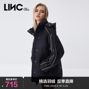 LINCCHIC金羽杰羽绒服女连帽轻薄中长款羽绒服女冬季Y21803291