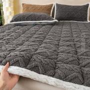床褥毯子绒毛薄家用加厚类牛奶绒软垫垫子冬季獭兔保暖#a床垫珊瑚