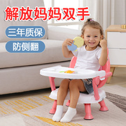 宝宝餐椅家用儿童吃饭桌椅，可折叠便携式婴儿靠背椅绑矮款安全防摔