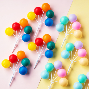 网红ins彩色塑料大气球，烘焙蛋糕装饰插件生日，婚礼派对甜品台装扮