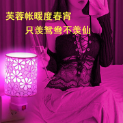 led浪漫灯遥控卧室床头插座粉红色温馨小夜灯壁灯变光自动螺口