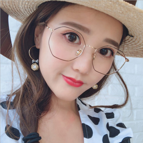 近视眼镜无框架女