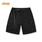 jeep吉普男士五分裤夏季美式直筒休闲裤男生，2024工装短裤男款