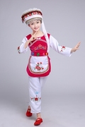 儿童白族舞蹈服少数民族服装壮族舞蹈表演服男女童葫芦丝演出服装