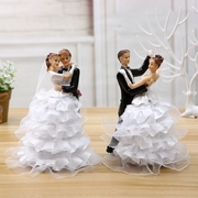 婚庆人物树脂工艺品西式结婚蛋糕装饰小人偶婚礼浪漫情侣公仔