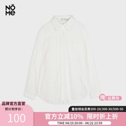 nome诺米设计感小众百搭白衬衫2023年春韩版宽松翻领气质上衣