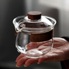 玻璃盖碗防烫手加厚三才功夫茶茶盏单个手抓壶泡茶杯茶具小茶碗