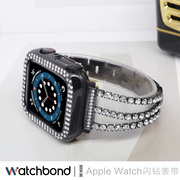 适用applewatchultra2苹果手表s98镶钻施华洛表带，钻石iwatchse654替换带123代40mm手表运动潮牌配件