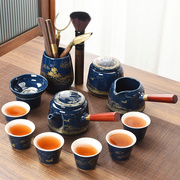 高档功夫茶具套装家用办公室会客旅行中式陶瓷侧把泡茶壶茶杯送礼