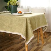 北欧棉麻桌布布艺田园小清新长方形圆形素色餐桌布茶几布简约台布