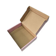 包装鞋服飞机盒 外面涂亮油工艺处理的三层瓦楞纸板盒