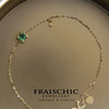 fraisch「璃人」18k黄金天然哥伦比亚祖母，绿宝石方钻宝石手链女礼