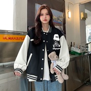 初中学生外套少女小熊棒球服春秋季15岁高中女生秋装韩版流行