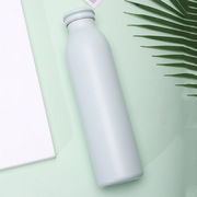 亚马逊不锈钢运动水瓶创意直身双层牛奶瓶时尚真空保温杯