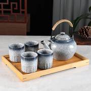 怀旧复古茶具仿古花茶具套装日式陶瓷泡茶壶花草凉水壶韩式茶杯子