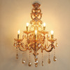 欧式锌合金水晶 壁灯5头 大客厅卧室别墅创意走廊室内过道 墙壁灯