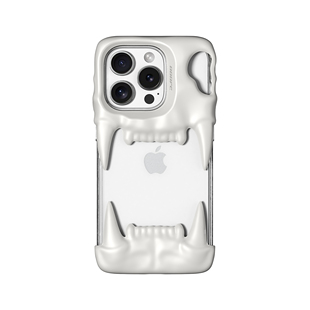 虎牙苹果手机壳P2分体款 原创设计3D打印外壳加全包内壳骨白iPhone13ProMax透明14Pro防摔12Pluspm保护套