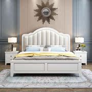 美式实木床双人床家用1.8m主卧现代简约欧式婚床软包公主轻奢大床