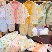 hhkids儿童家居服套装女童薄款睡衣宝宝空调服两件套etz501