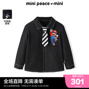 同款x马里奥minipeace太平鸟童装幼童衬衫儿童牛仔夹克冬