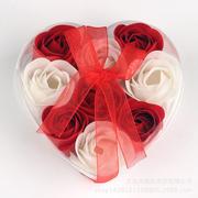创意肥皂花礼盒9朵心形玫瑰，香皂花生日，店庆结婚伴手跨境货源