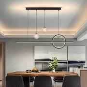 餐厅吊灯现代简约led创意灯具，长条设计师极简北欧吧台饭厅餐桌灯