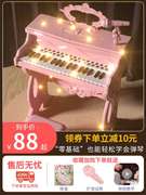 儿童钢琴玩具电子琴小女孩初学多功能可弹奏话筒3宝宝一周岁礼物1
