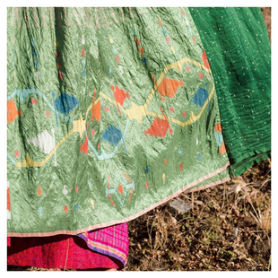 三十injiri独家授权印度零售3000春夏手工梭织，丝棉刺绣连衣裙